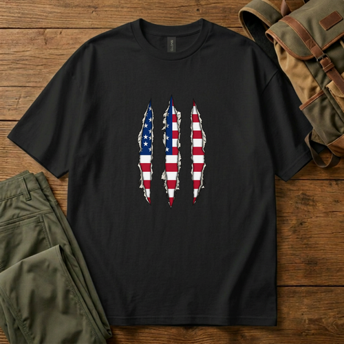 American Flag Claw Marks