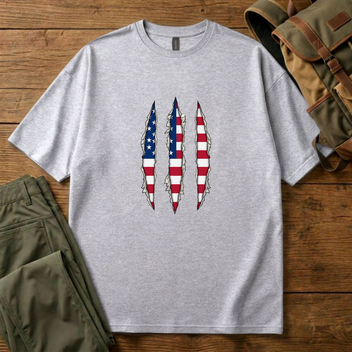 American Flag Claw Marks