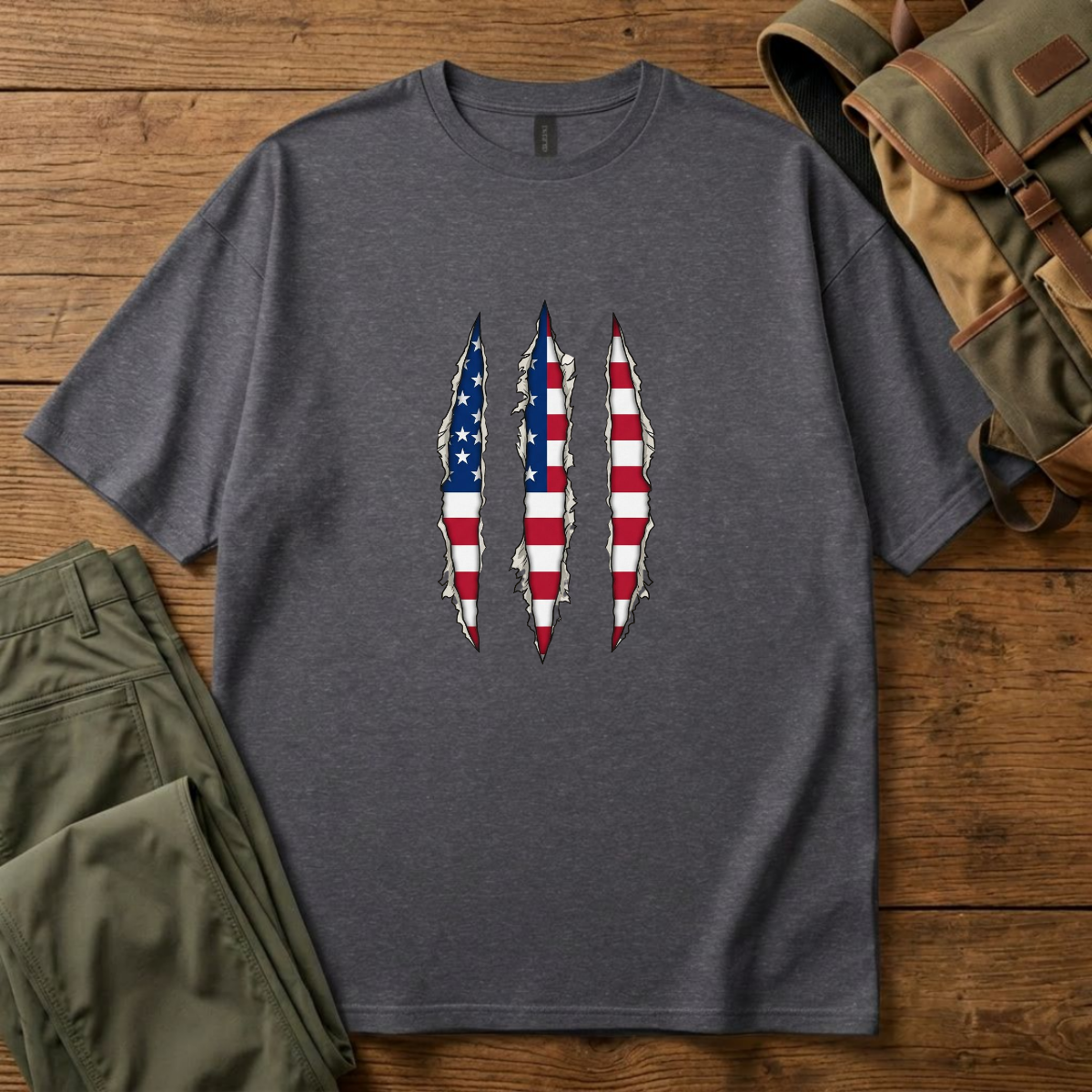 American Flag Claw Marks